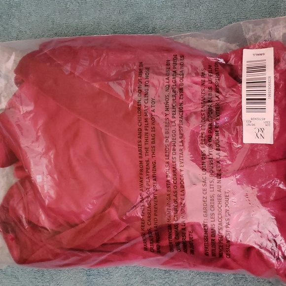 NWT NY&Company Velour Duster Jacket in Wild Berries. Sz Small.  Magenta. - Picture 3 of 10
